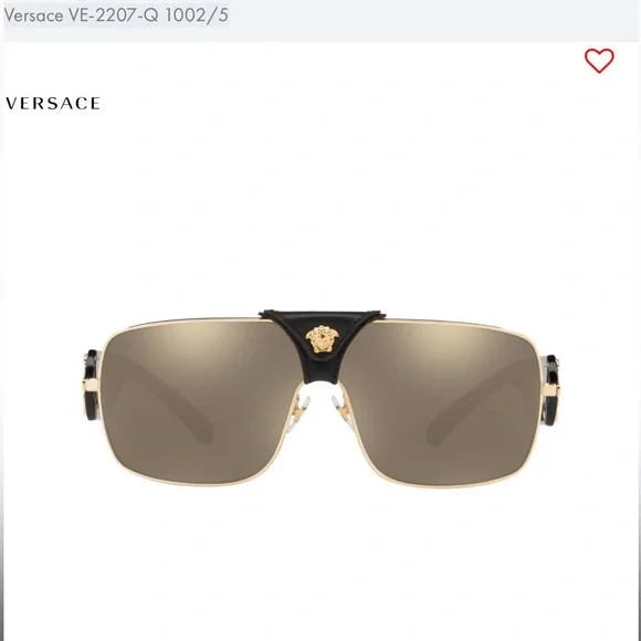 Versace Black and Gold Men's Sunglasses - Picture 4 of 14